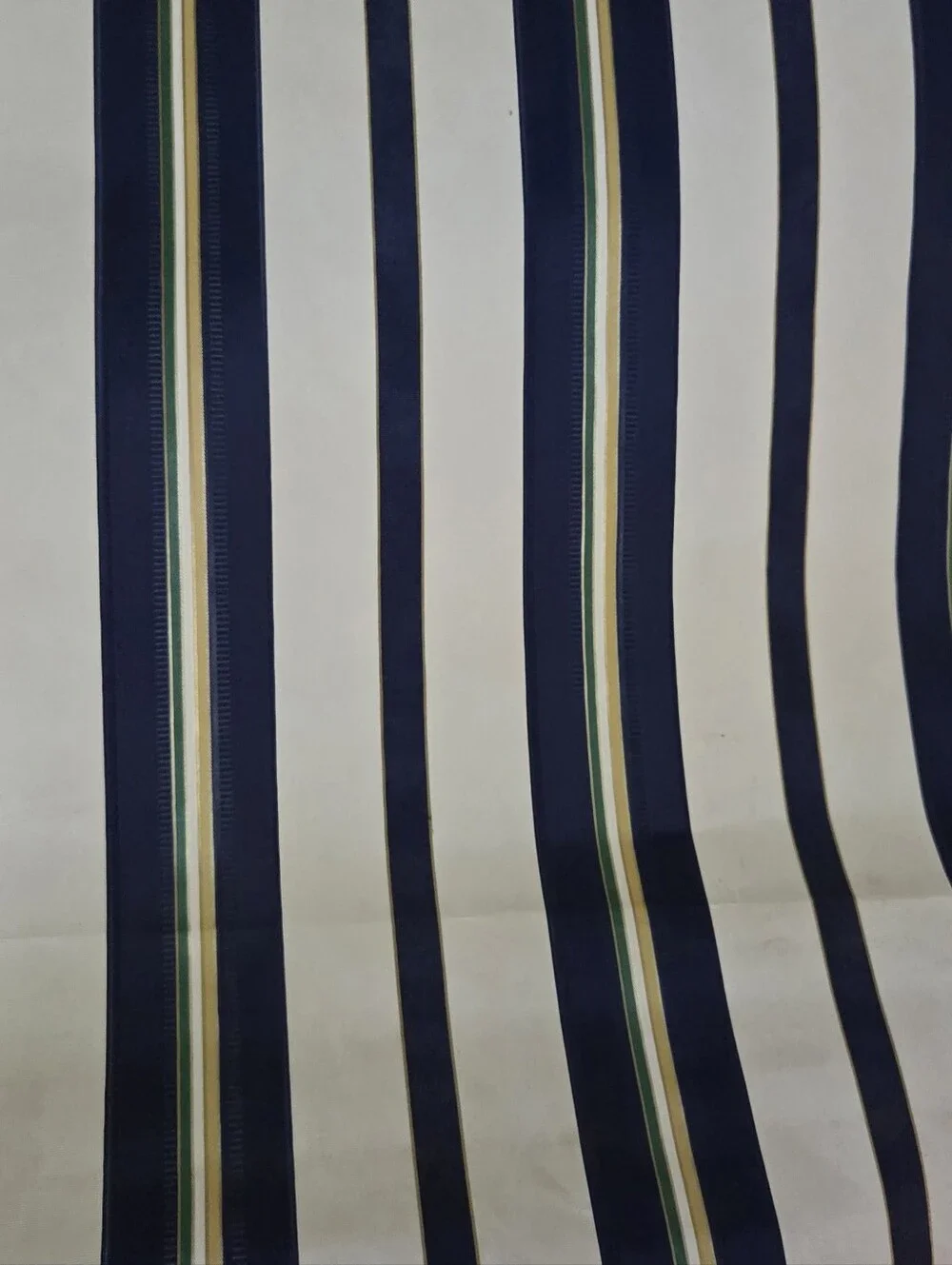 Vintage Gloria Vanderbilt Navy, White & Green Striped Wallpaper Rolls